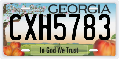 GA license plate CXH5783