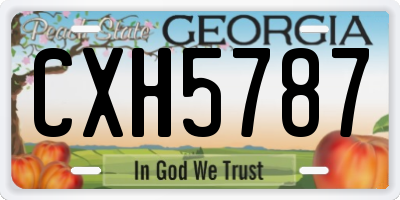 GA license plate CXH5787