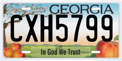 GA license plate CXH5799