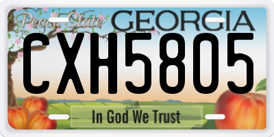GA license plate CXH5805