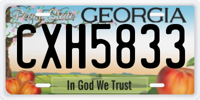 GA license plate CXH5833