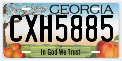 GA license plate CXH5885