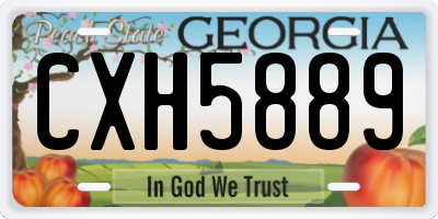 GA license plate CXH5889
