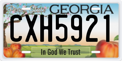 GA license plate CXH5921
