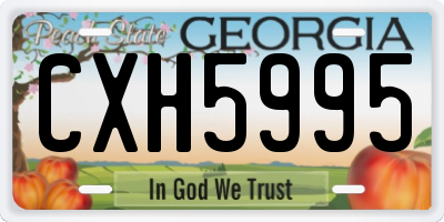 GA license plate CXH5995