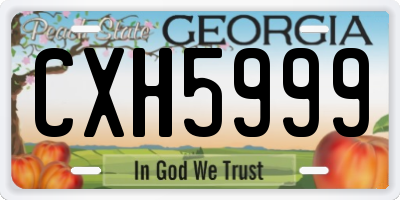 GA license plate CXH5999