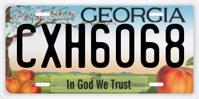 GA license plate CXH6068