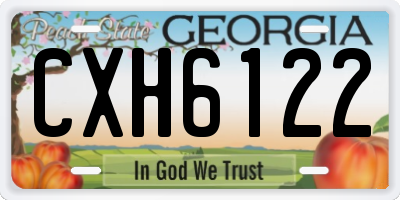 GA license plate CXH6122