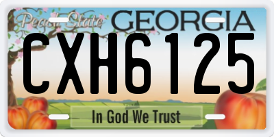 GA license plate CXH6125