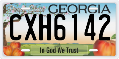 GA license plate CXH6142