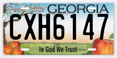 GA license plate CXH6147