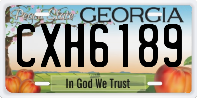 GA license plate CXH6189
