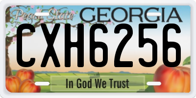 GA license plate CXH6256