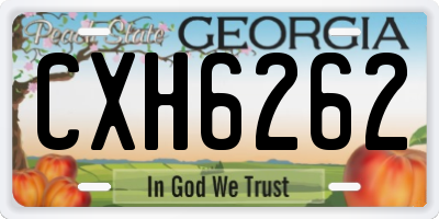 GA license plate CXH6262