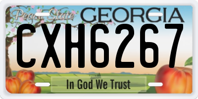 GA license plate CXH6267