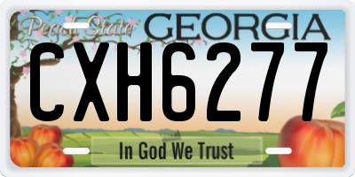 GA license plate CXH6277
