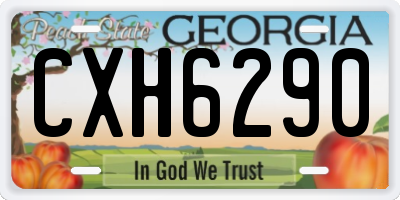 GA license plate CXH6290
