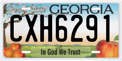 GA license plate CXH6291