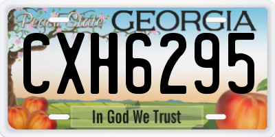 GA license plate CXH6295