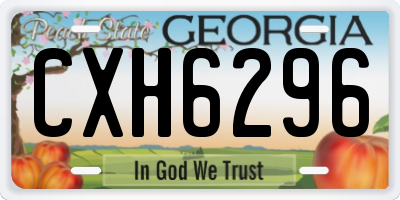 GA license plate CXH6296