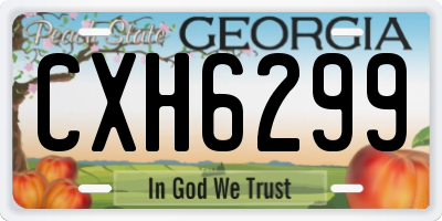 GA license plate CXH6299
