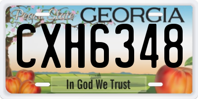 GA license plate CXH6348