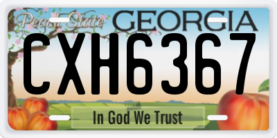 GA license plate CXH6367