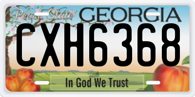GA license plate CXH6368