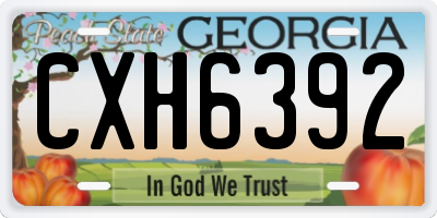 GA license plate CXH6392