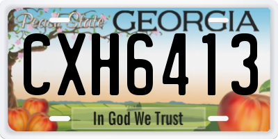 GA license plate CXH6413