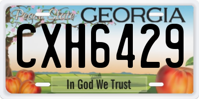 GA license plate CXH6429