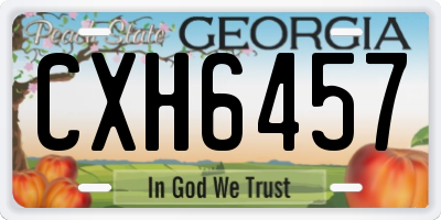GA license plate CXH6457
