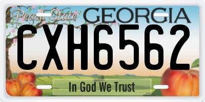 GA license plate CXH6562