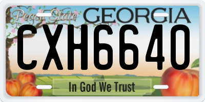 GA license plate CXH6640