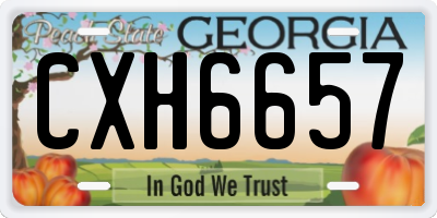 GA license plate CXH6657