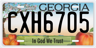 GA license plate CXH6705