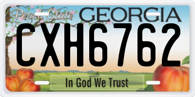 GA license plate CXH6762