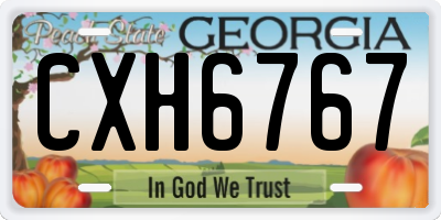 GA license plate CXH6767