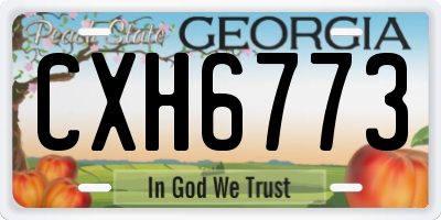 GA license plate CXH6773