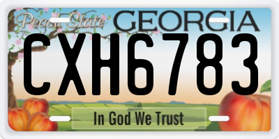 GA license plate CXH6783