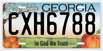 GA license plate CXH6788