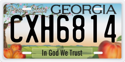 GA license plate CXH6814