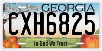 GA license plate CXH6825