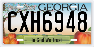 GA license plate CXH6948