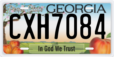 GA license plate CXH7084