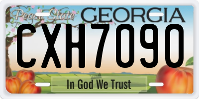 GA license plate CXH7090