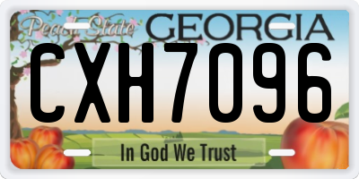 GA license plate CXH7096