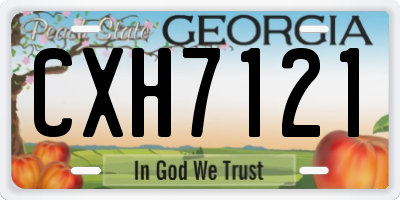 GA license plate CXH7121