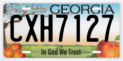 GA license plate CXH7127