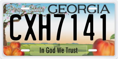 GA license plate CXH7141